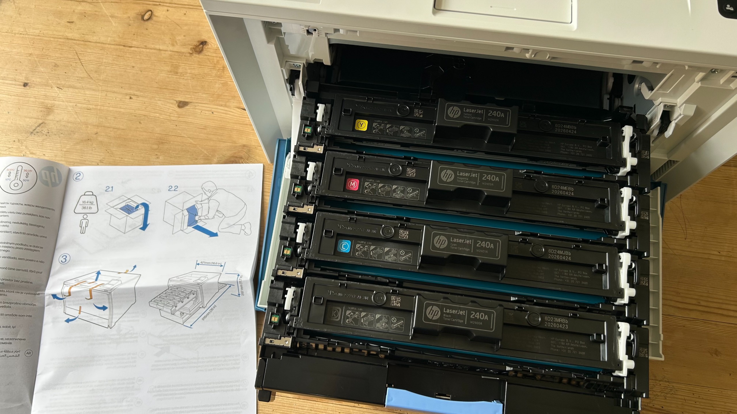 Testing out the HP Color LaserJet Enterprise 4701 laser printer in our home office