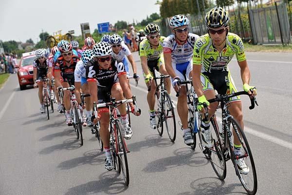 Giovanni Visconti (ISD - Neri) and the other breakaway riders spent most of the day off the front.