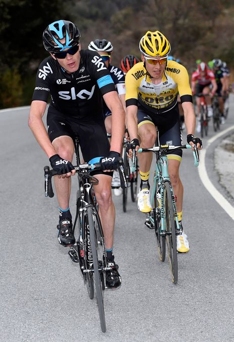 Chris Froome (Team Sky) in action at the Vuelta a Andalucia