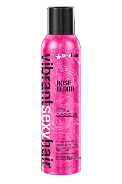 Vibrant SEXYHAIR Rose Elixir Hair & Body Dry Oil Mist
