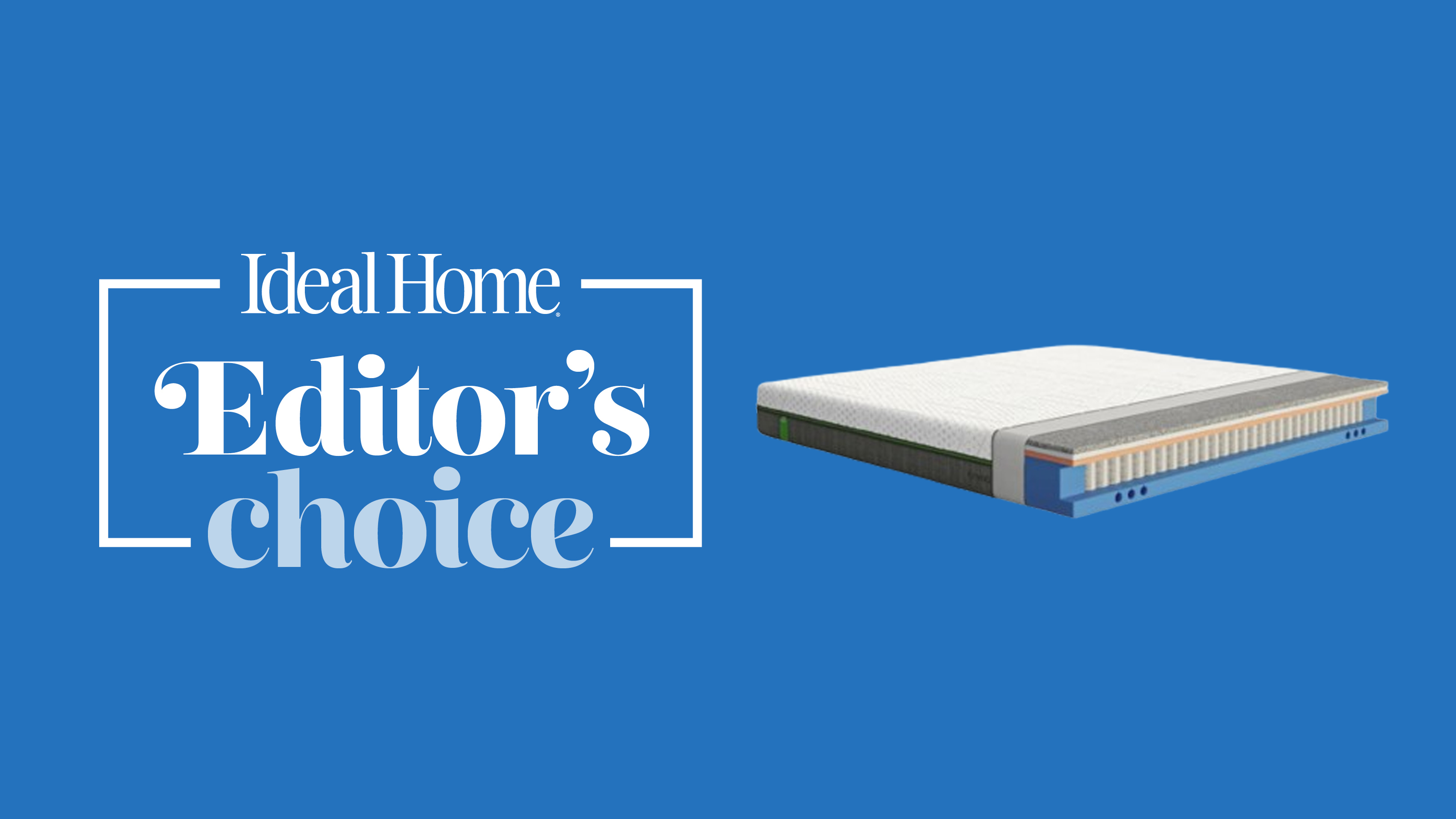 The Emma Luxe Cooling mattress on a blue background