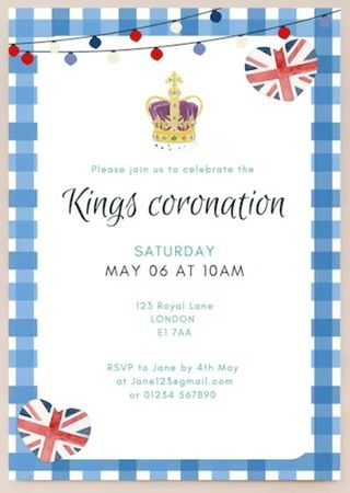 The King's Coronation Editable Invitation from The Printable Papier