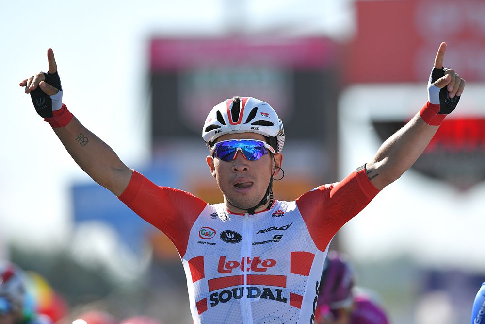 Caleb Ewan (Lotto Soudal) wins stage 11 at the Giro d'Italia