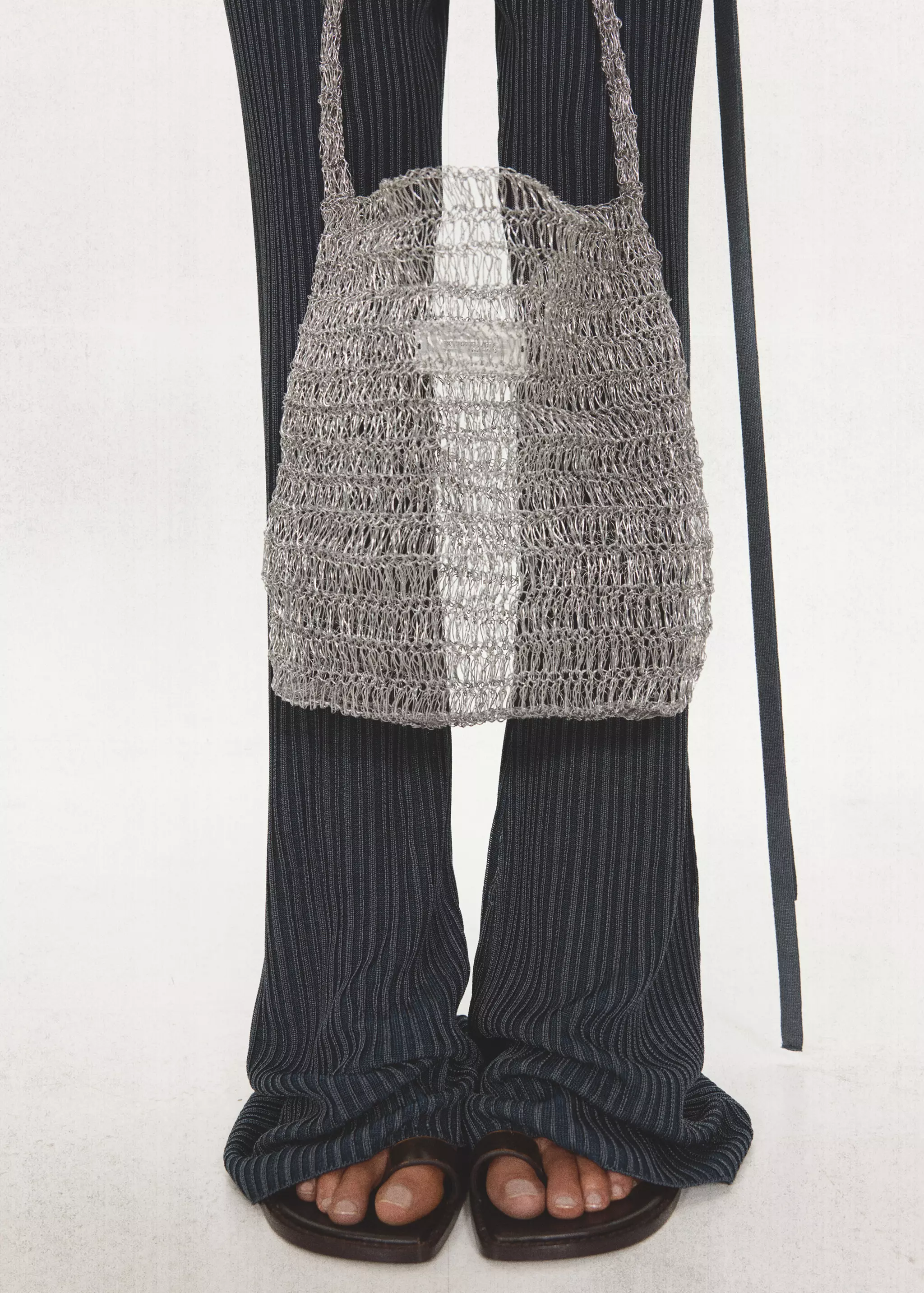Metal Mesh Shoulder Bag - Women | Mango Usa
