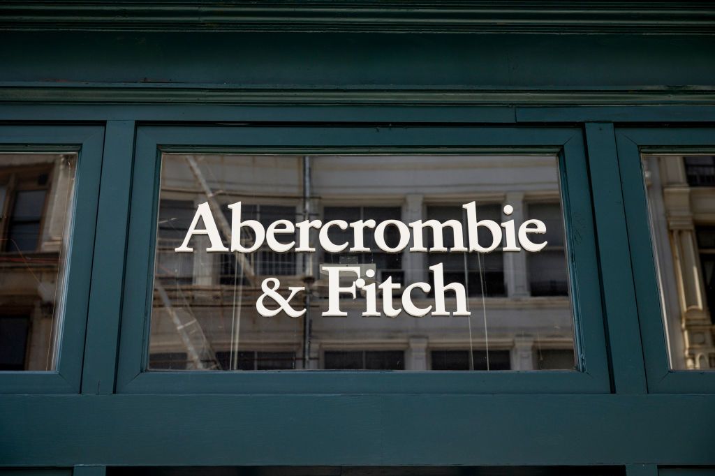 Outside of an Abercrombie &amp; Fitch store in New York&#039;s Soho neighborhood