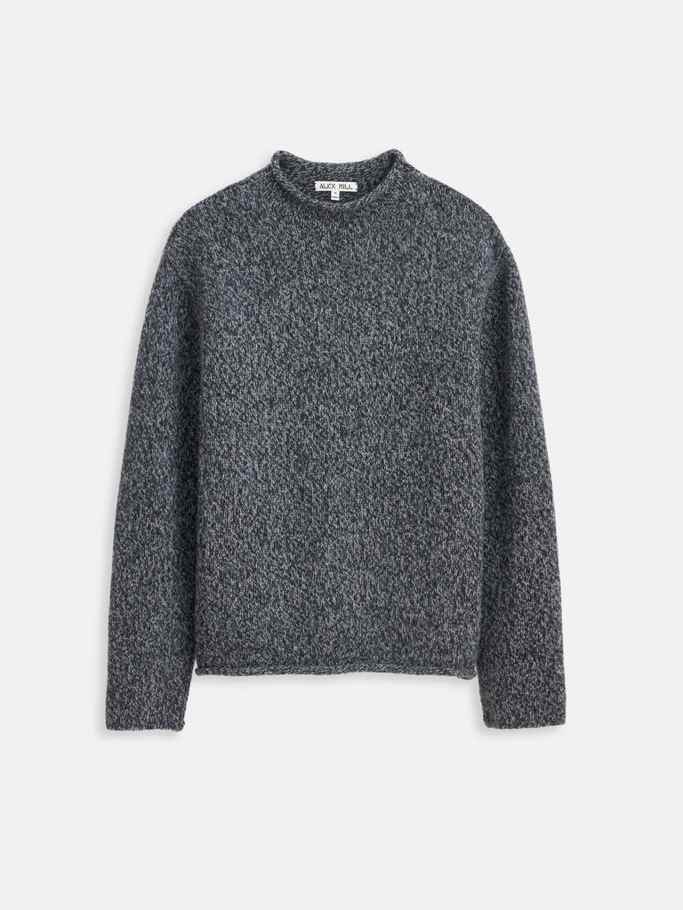 Marled Rollneck in Merino Wool