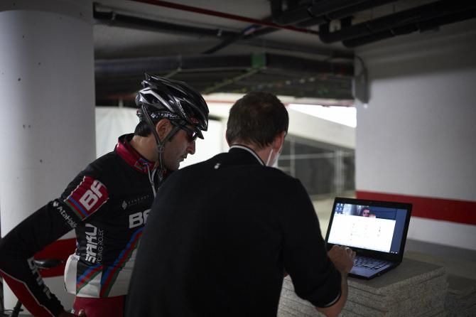 Elchin Asadov and Synergy Baku performance director David McCann.