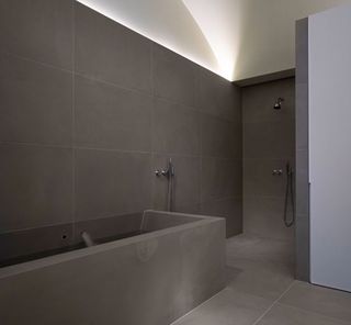 One of the strikingly modern bathrooms