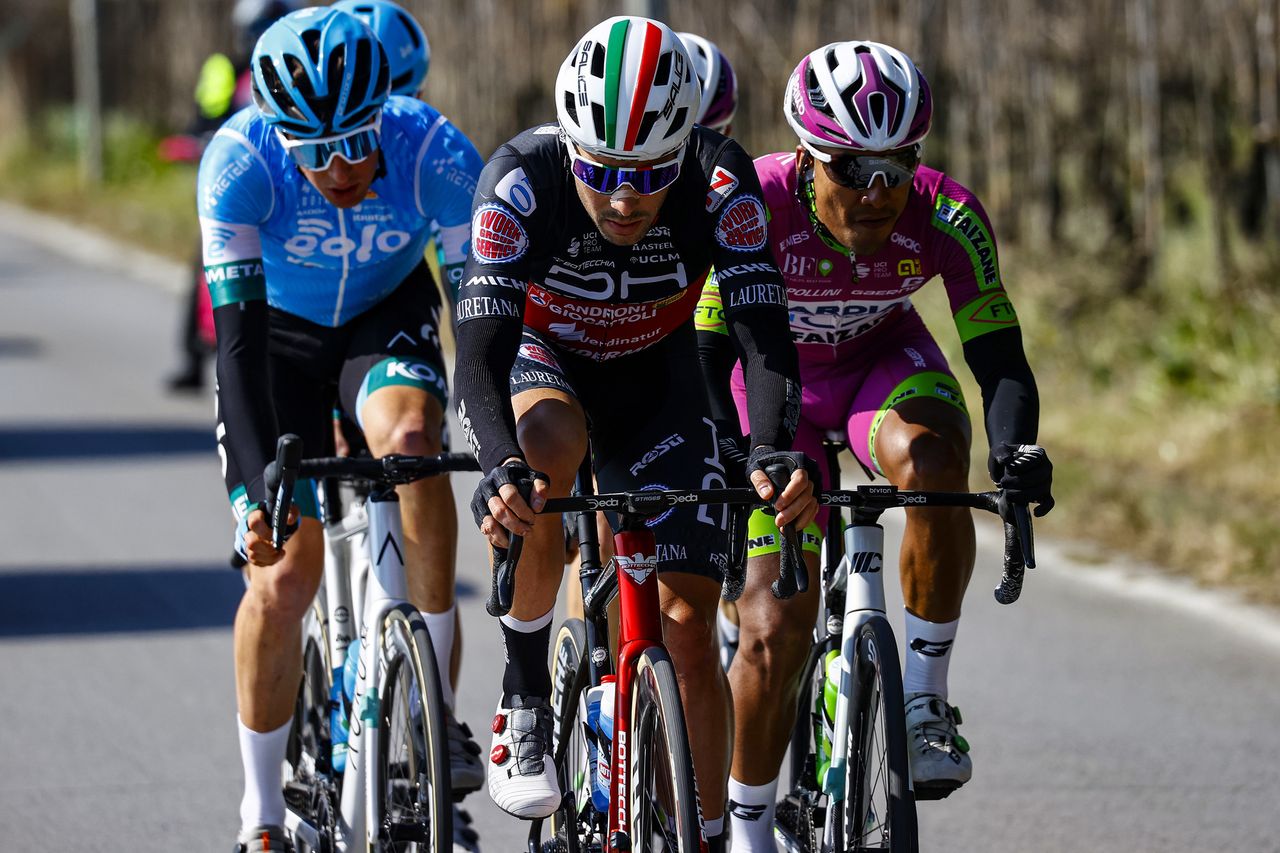 Tirreno Adriatico 2022 - 57th Edition - 2nd stage Camaiore - Sovicille 219 km - 08/03/2022 - Umberto Marengo (ITA - Drone Hopper - Androni Giocattoli) - photo Luca Bettini/SprintCyclingAgency&Acirc;&copy;2022