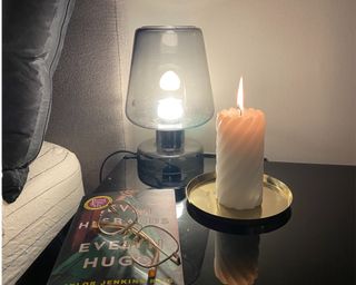 Louises bedside table styled