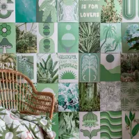 13. Pastel Green Collage Kit: