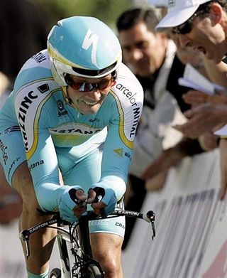 Paolo Savoldelli (Astana) of Italy rode to second today and in the overall.