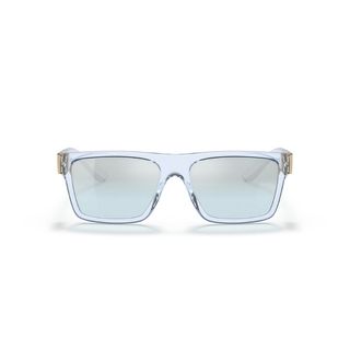 Clear light blue square sunglasses