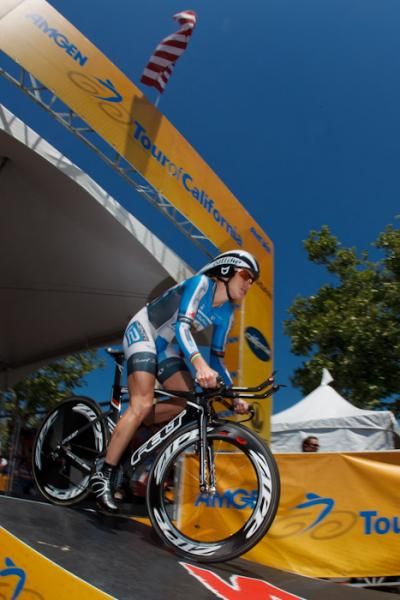 Kristin Armstrong (Peanut Butter &amp; Co-Twenty12) came out from her home in Idaho.