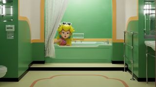 Princess Peach in Room 237 bathroom in Mario In The Shining