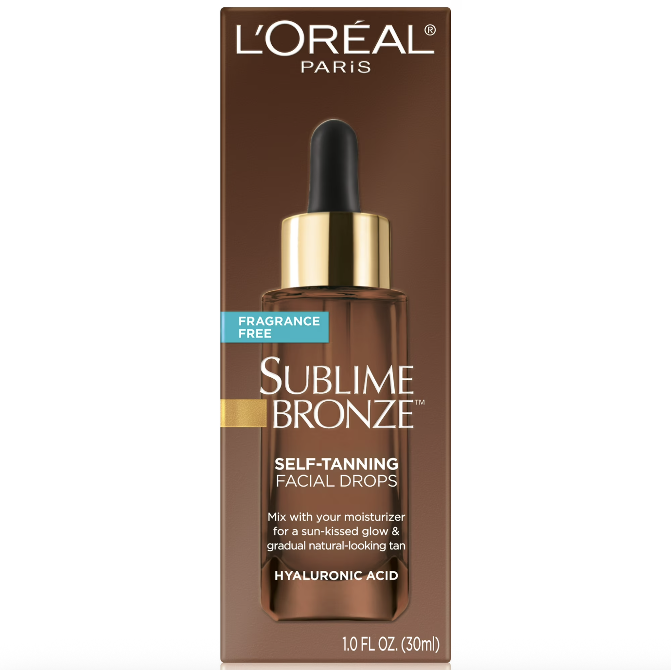 L&amp;rsquo;Or&amp;eacute;al Paris, L'oreal Paris Sublime Bronze Self-Tanning Facial Drops for Face, Fragrance Free, 1 Fl Oz