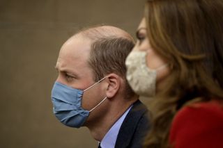 Kate and Prince William wearing face masks