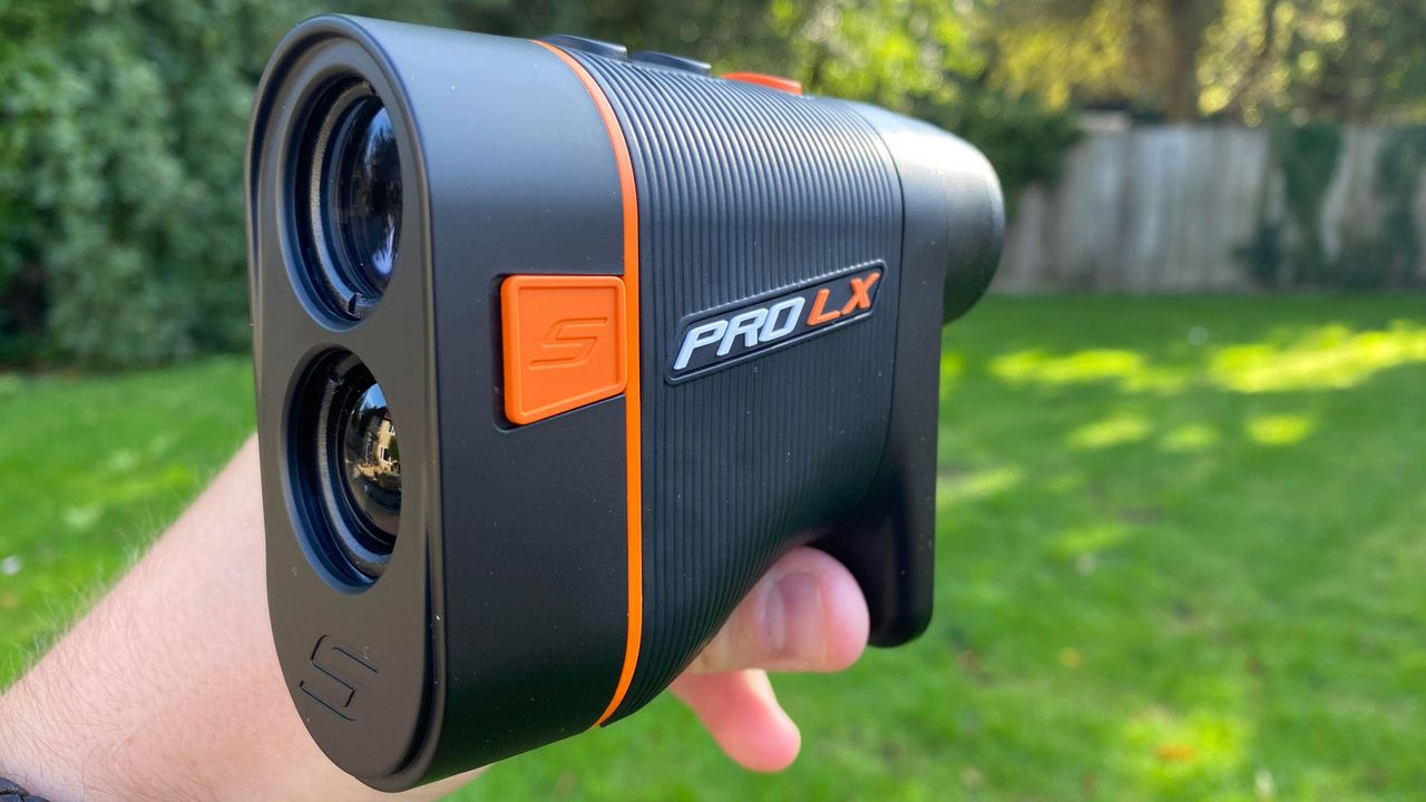 A picture of the Shot Scope 2023 Pro LX Rangefinder from the front