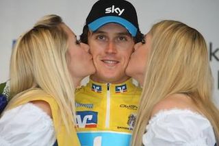 Geraint Thomas is the new leader of the Bayern Rundfahrt making it a double celebration for Team Sky on stage four.