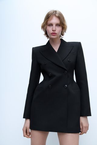 ZARA Double-Breasted Blazer Dress Zw Collection