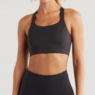 black sports bra