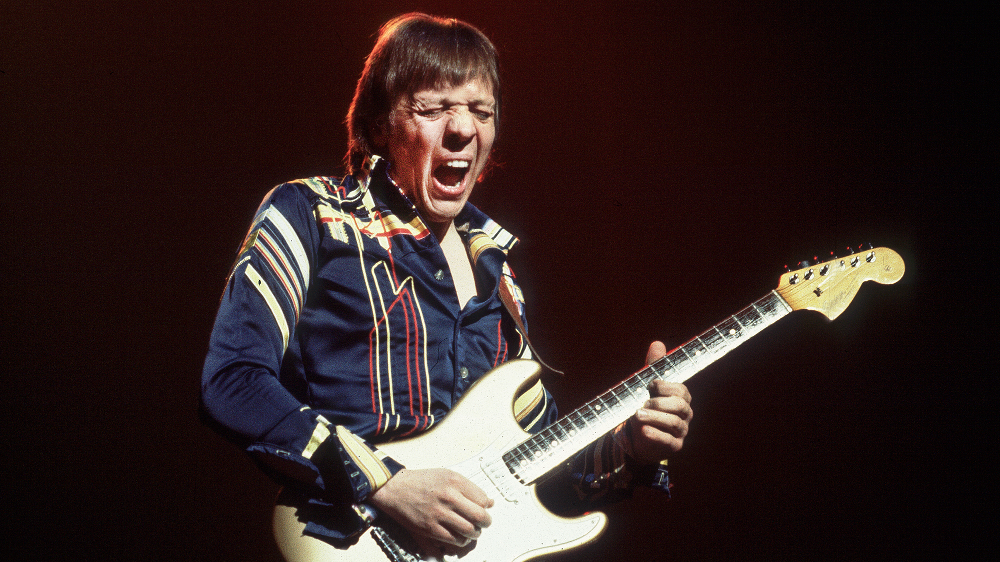 Robin Trower performs on stage at the Granada Theater in Chicago, Illinois, April 12, 1980 