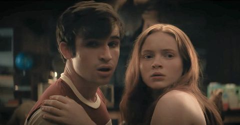 Ted Sutherland and Sadie Sink in 'Fear Street Part 2: 1978'