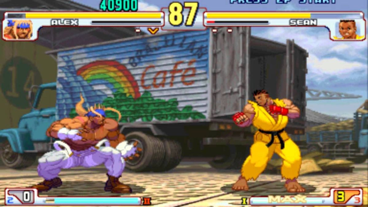 Alex and Sean in Street Fighter 3