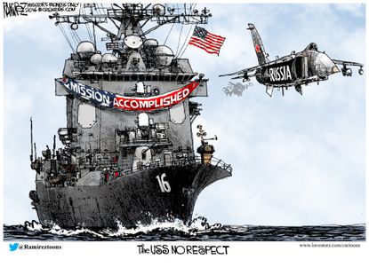 Obama Cartoon World Russian Jet
