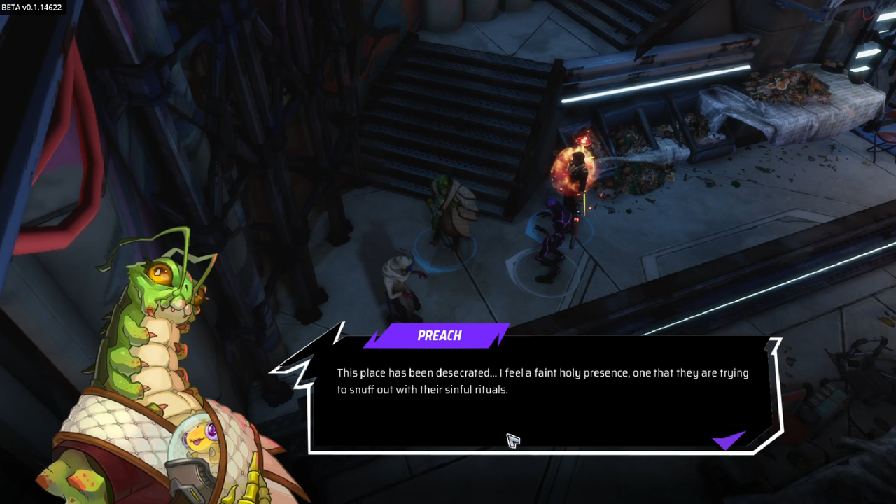 Several screenshots of Starfinder: Afterlight.