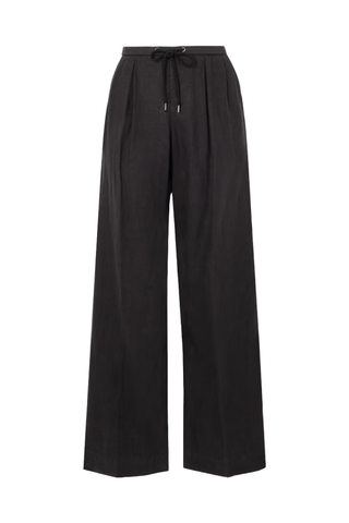 James Pearse Pleated Linen Wide-Leg Pants