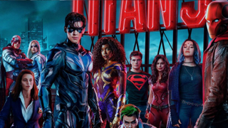 A promotional image for HBO Max show Titans, which shows the TV show's main characters