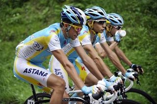 The Astana team was able to sit back and rest with Navarro up the road.