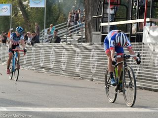 Katerina Nash (Cliff Bar Pro Team) taking the long sprint to win the Derby City Cup.