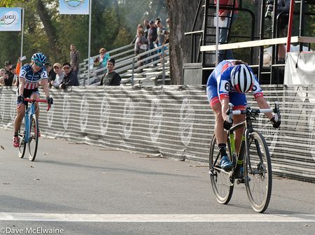 Katerina Nash (Cliff Bar Pro Team) taking the long sprint to win the Derby City Cup.