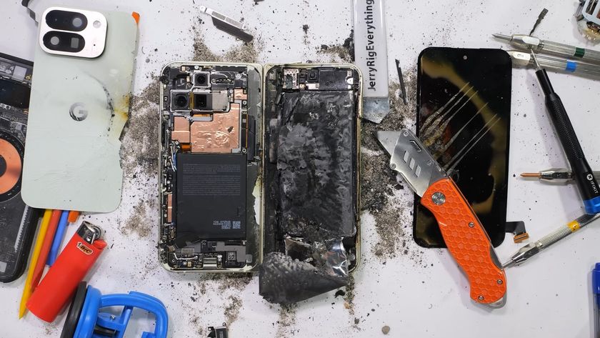 A burned Pixel 10 Pro Fold