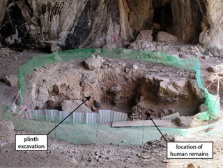 Neanderthal remains were found, along with a plinth of sediment, in Shanidar Cave in Iraq.