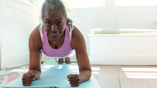 Woman working out to maintain a healthy weight