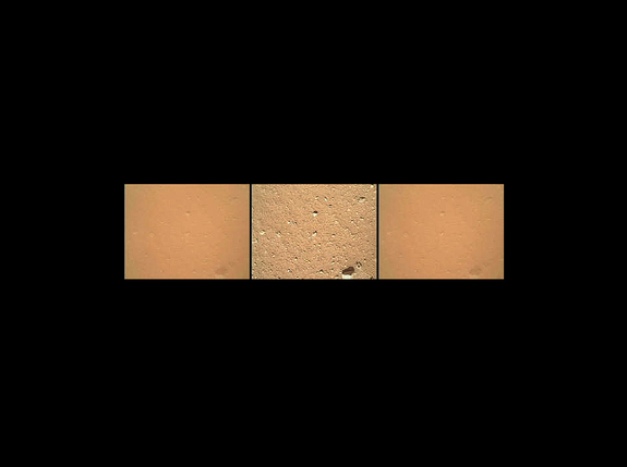 As the last step in a series of inspections of the Mars Hand Lens Imager (MAHLI) aboard NASA's Mars rover Curiosity, this camera's reclosable dust cover was opened for the first time during the 33rd Martian day, or sol, of the rover's mission on Mars. This image was taken Sept. 8, 2012.