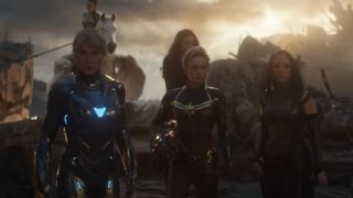Captain Marvel, Pepper Potts, and Mantis assemble in Avengers: Endgame