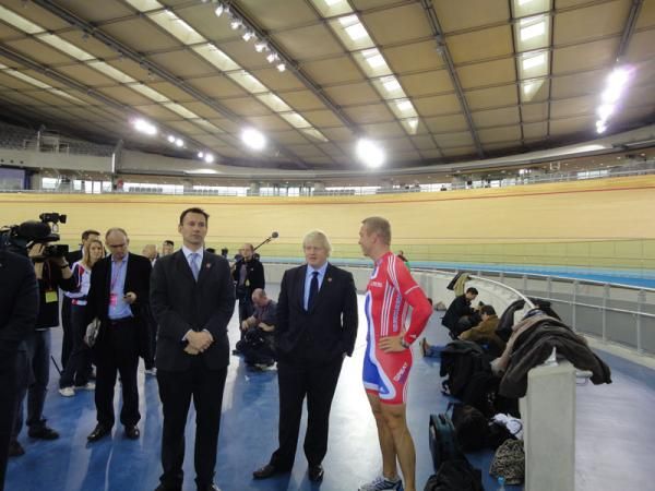 London Mayor Boris Johnson and Sir Chris Hoy