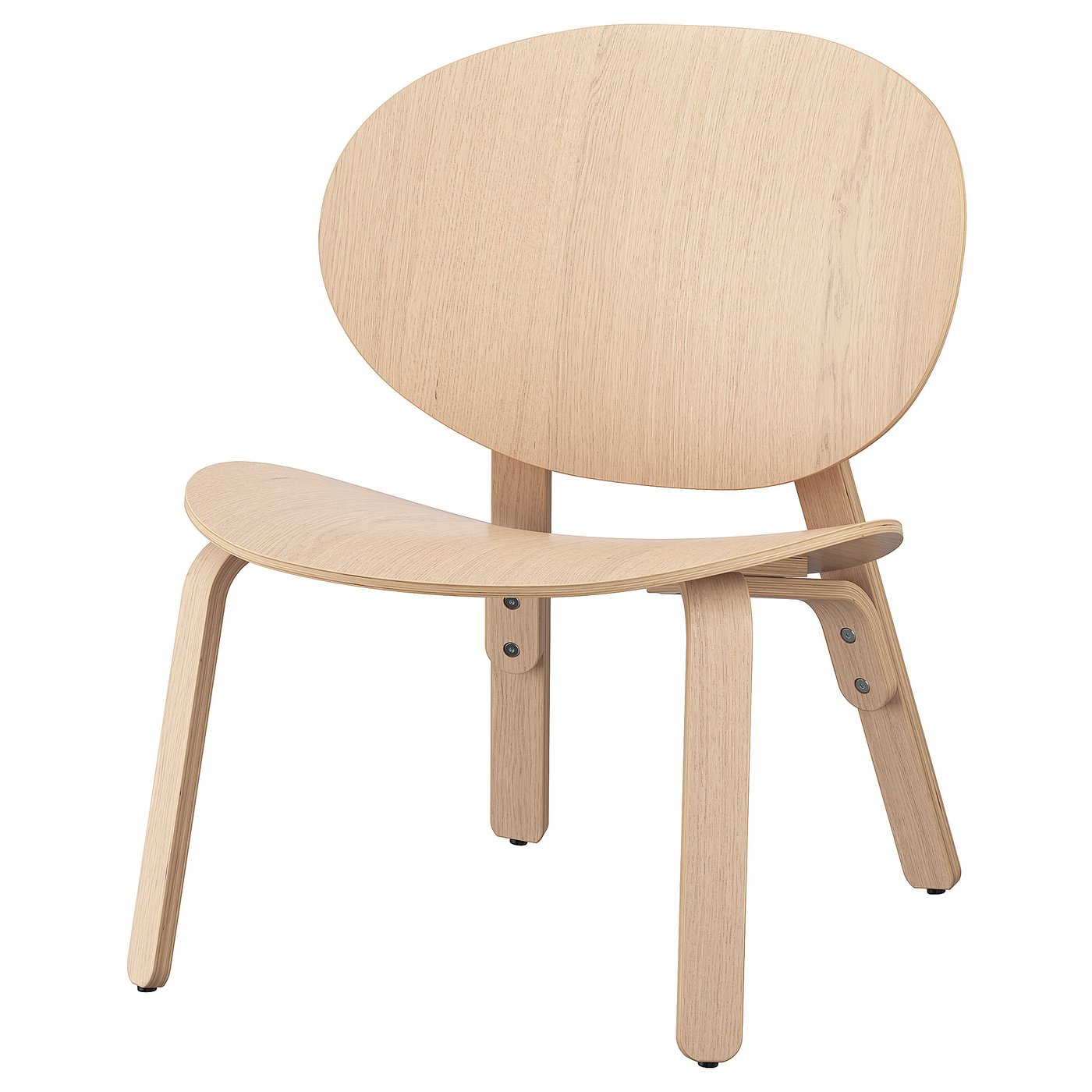Fr&amp;Ouml;set Chair - White Stained Oak Veneer
