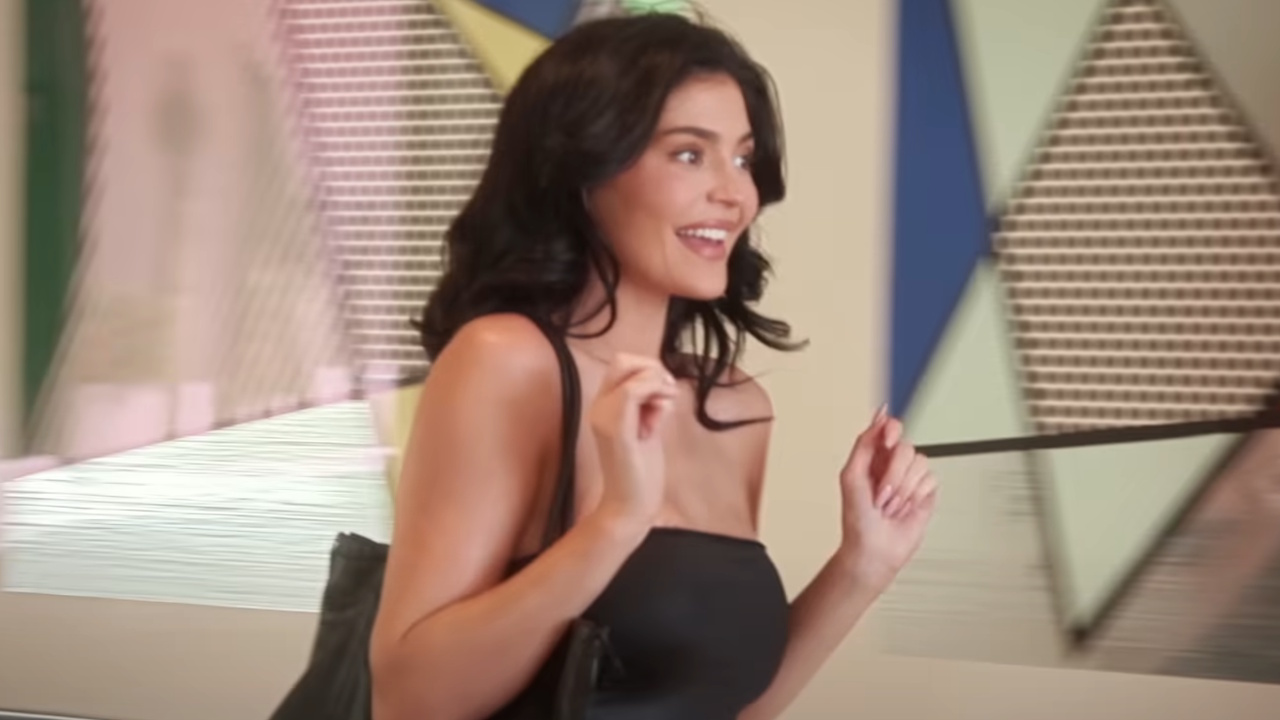 Kylie Jenner smiles in the trailer for The Kardashians Season 7.