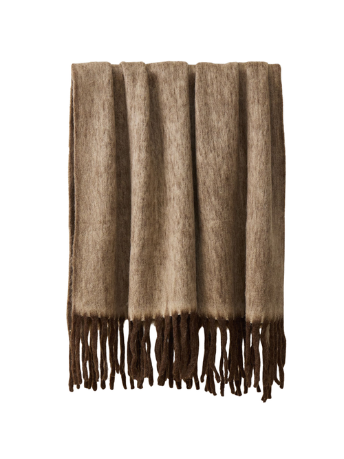 Cross Dye Faux Mohair Throw