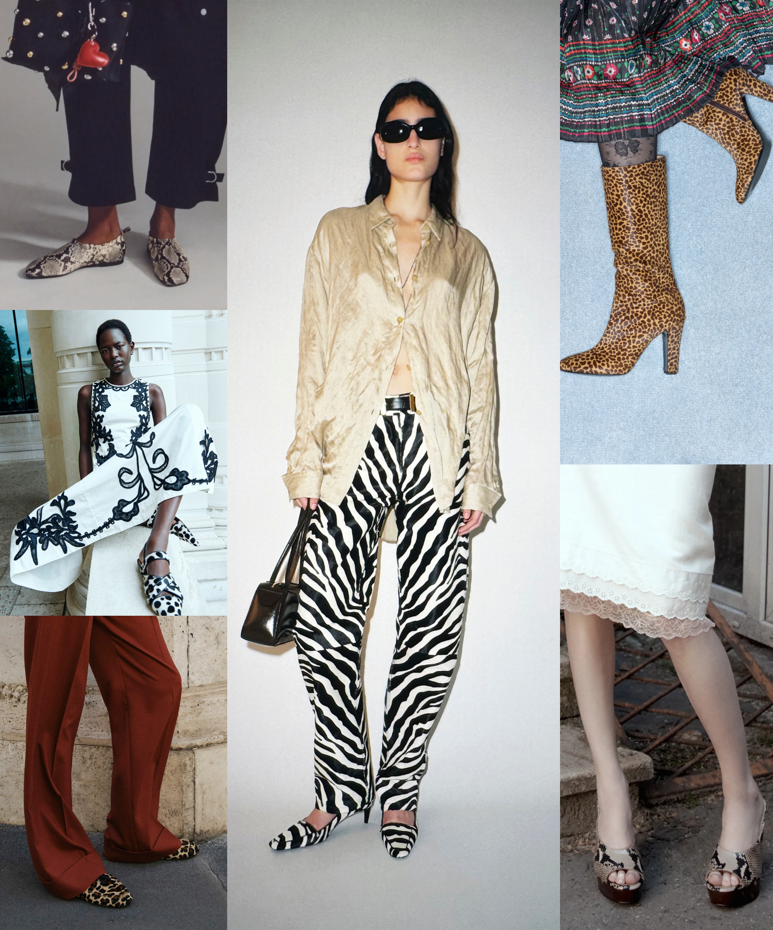 winter 2026 shoe trend of animal print shoes at 3.1 Phillip Lim, Ulla Johnson, Alberta Ferretti, Khaite, Valentino, Magda Butrym Resort 2026
