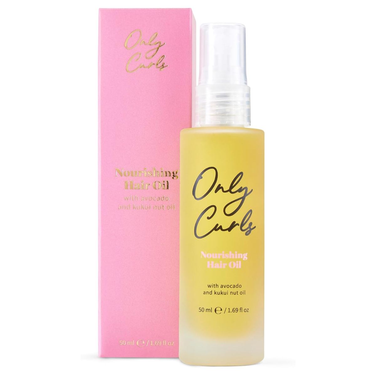 Only Curls Hair Oil, 50ml, Curly Hair Product, Lightweight &amp;amp; Conditioning Treatment, Hydrated, Frizz-Free Curls, Enhanced Shine &amp;amp; Moisture, for All Curly Hair Types