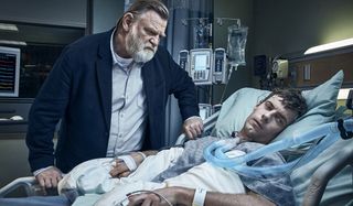 Mr. Mercedes Brendan Gleeson Harry Treadaway Bill visits Brady hospital bed
