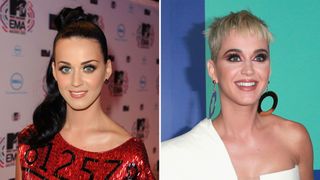 katy perry hair transformation - before and after photos