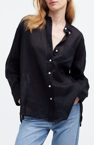 The Oversized Ramie Button-Up Shirt