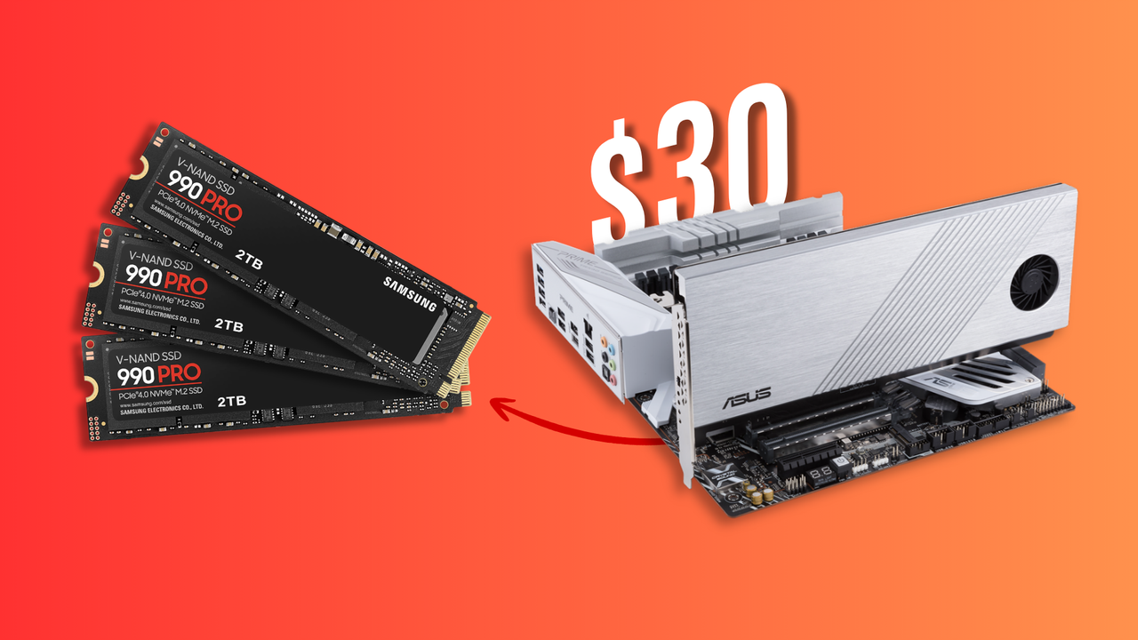 Flea market shopper uncovers $1,500 worth of Samsung SSDs inside a $30 expansion card — Three 2TB 980 Pro drives were hidden beneath an Asus Hyper M.2 heatsink